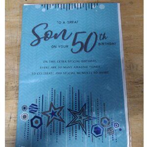 Regal Publishing Modern Milestone Age Birthday Card 50th Son - 9 x 6 inches - C8